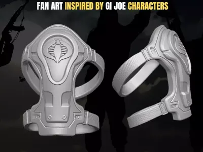 Cobra Shoulder Armor Fan Art for Action Figures 3D print model