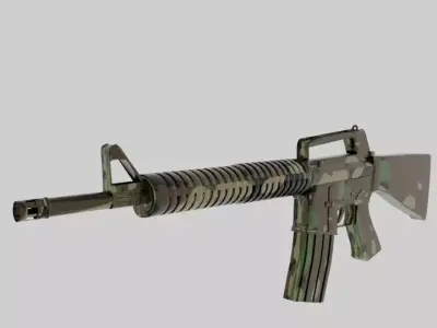 cartoonish M16 Low-poly 3D model