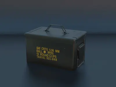 military boxes 3D model purchase