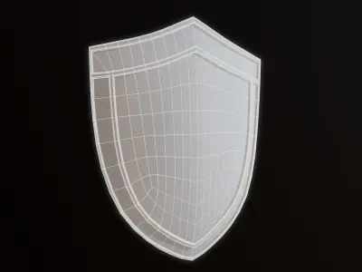 Shield Dragon Low-poly 3D model