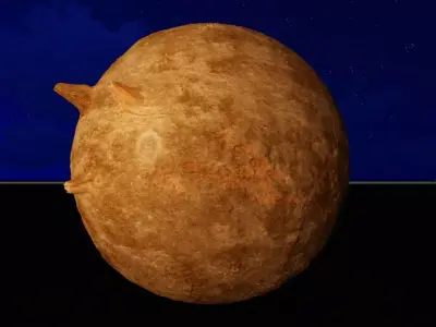 The mars  terrain Spherical model X100 3D model