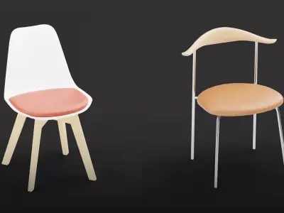 Coffee Chair Model Collection 300 Free low-poly 3D model