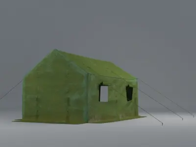 Army tent  Low-poly 3D model