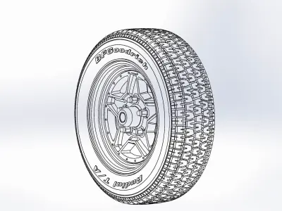 Wheels Keystone StarSpoke 14inch for scale model  3D print model