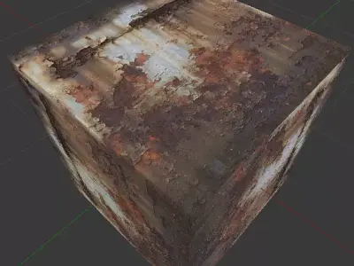 Realistic Rusty Industrial Iron Fence - PBR - Game Ready Texture