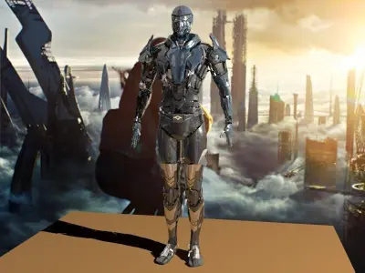 Android Robot 3D Model Low-poly 3D model