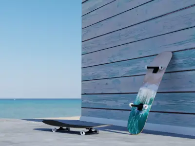 3D Skateboard 3D model
