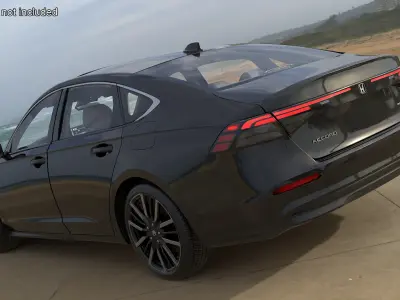 Black Honda Accord 2025 Rigged for Maya 3D model