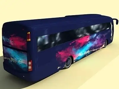 Blue Galaxy Bus 5 3D model