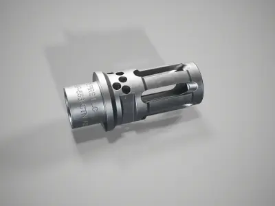 Surefire Flash Hider warcom lowpoly 3d model Free low-poly 3D model
