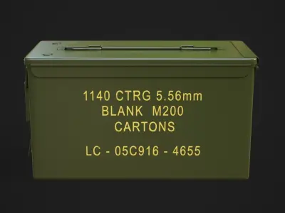  Ammo box 3A Low-poly 3D model