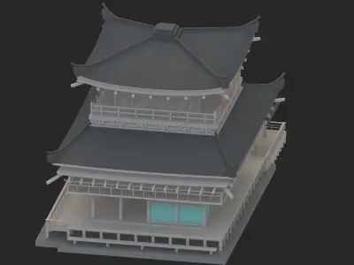 pagoda-01 Low-poly 3D model