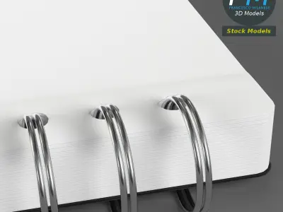 Blank notebook 3D model