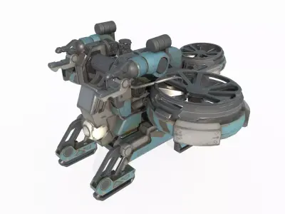 Future Sci-Fi Reconnaissance Drone 3D model