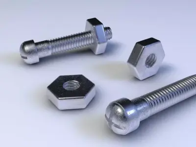 screw and nut Free 3D model