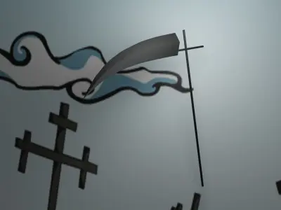 Scythe Shinigami Low-poly 3D model