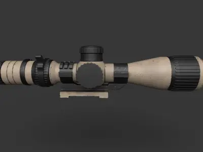 Tactical Scope Low-poly 3D model
