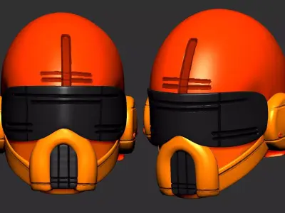 helmet high poly sculpt 3d printable  3D model buy