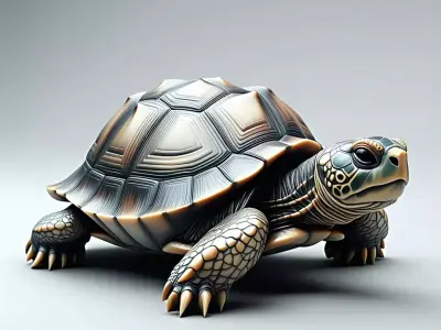Realistic 3D Tortoise Model Low-poly 3D model