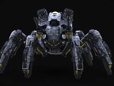 Scifi Spider Tank 3D model