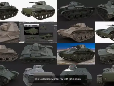 Tank Collection Mental ray 004 3D Model Pack