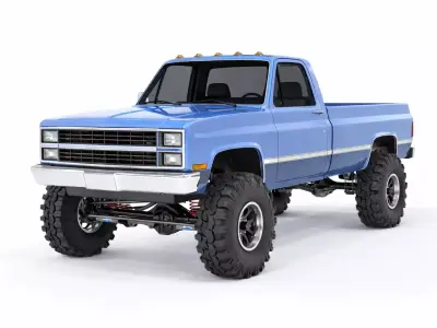 Generic Pickup Truck Balanced Utility Transport Vehicle 03 3D model