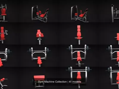 Gym Machine Collection 3D Model Pack