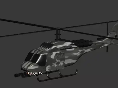 War Helicopter 3D print model