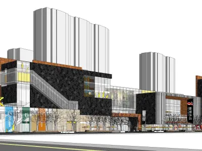 Sketchup Commercial Office Complex K2 3D model