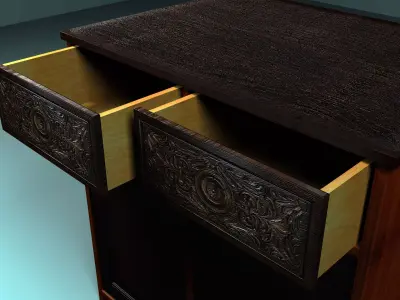 Side Box Low-poly 3D model