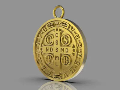 Saint Benedict medal 3D print model