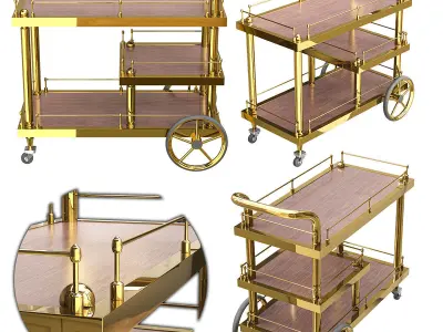 bar trolley 3D model