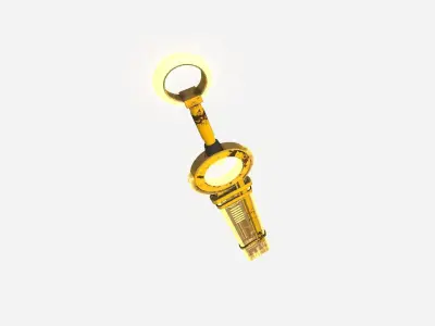 SciFi Sword A12 Yellow - Character Design Fashion Low-poly 3D model