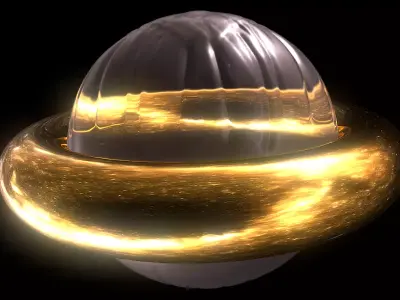 Ringshaped UFO Low-poly 3D model