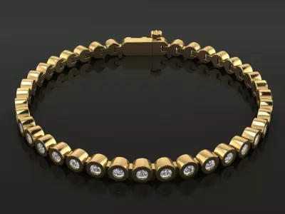 Bezel Bracelet Link 3mm 3D print model
