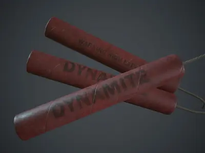 Dynamite PBR Game Ready pair of cigars Low-poly 3D model