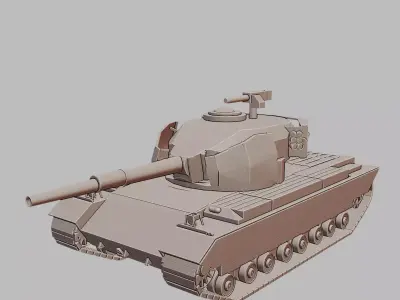 Action X Tank 3D Printable Experimental Heavy Tank Model 3D print model