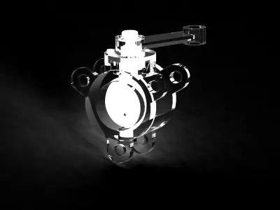 butterfly valve Free 3D model