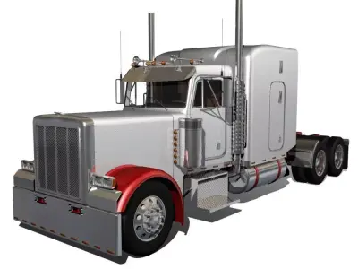 379 Conventional Semi Truck 3D model