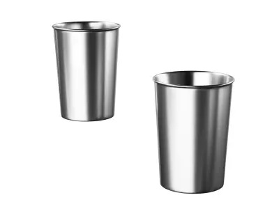 Stainless Steel Trash Can 3D model