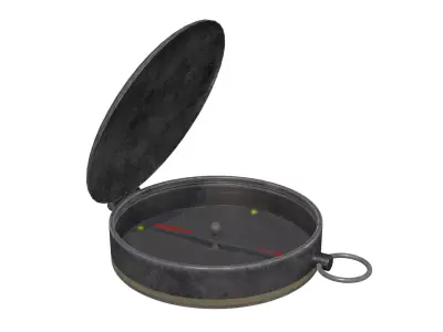 compass cartoon 3D model