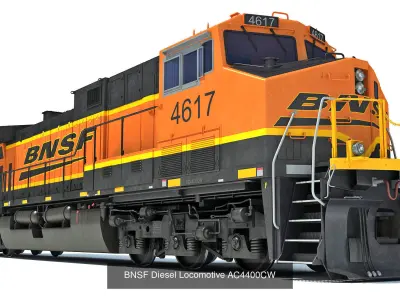 BNSF Freight Train 3D Model Pack