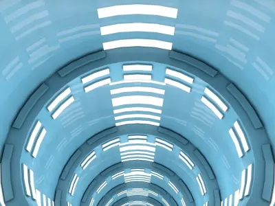 Sci Fi Tunnel 3D model 57