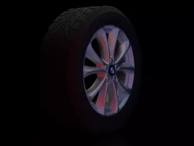 BWM X6 SUV TIRES Low-poly 3D model