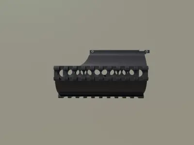 VSS-M Vintorez Barrel Handguard Low-poly 3D model
