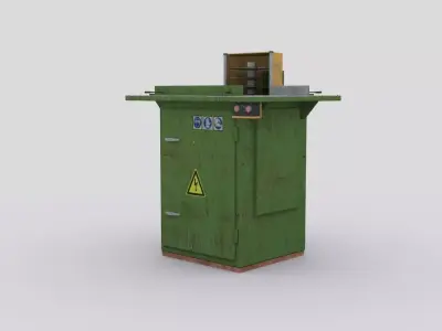 Woodworking machine 2 Low-poly 3D model