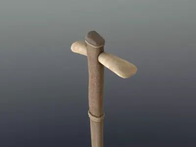 Hoe - Bone Low-poly 3D model