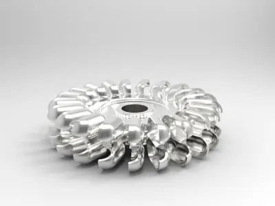 Pelton turbine Free 3D model