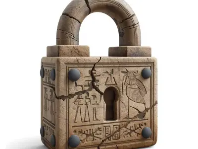 Ancient Egyptian Stone Locking Mechanism Low-poly 3D model