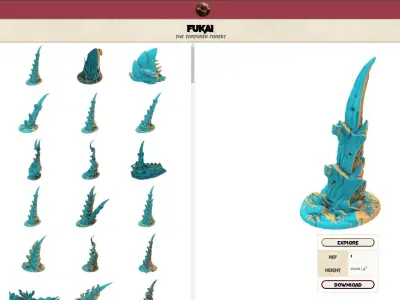 Fukai Alien Hive Tortured Forest Free 3D print model